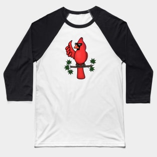 Mr. Cool Cardinal (Small Design) Baseball T-Shirt